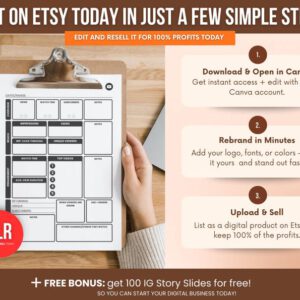 Social Media Planner Bundle | Editable Canva Templates & Content Calendar