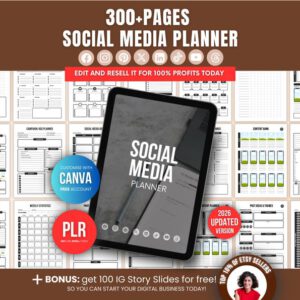 Social Media Planner Bundle | Editable Canva Templates & Content Calendar