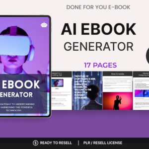 AI eBook Generator Canva Template | Editable eBook Creation Kit