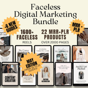 22 Faceless Digital Marketing Products | PLR & MRR
