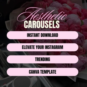 100 Pink Instagram Carousel Templates | PLR & MRR