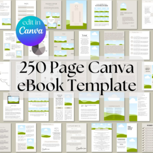 250-Page Canva eBook Template | PLR & MRR