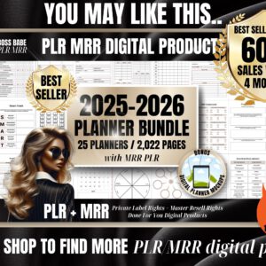 2026–2027 Digital Planner Templates | Canva | PLR & MRR