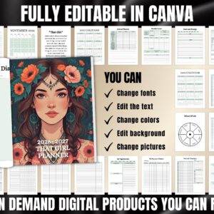 2026–2027 Digital Planner Templates | Canva | PLR & MRR