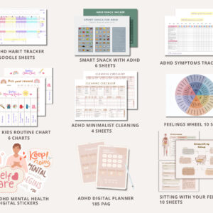 1000+ ADHD & Mental Health Canva Templates PLR Master Resell Rights