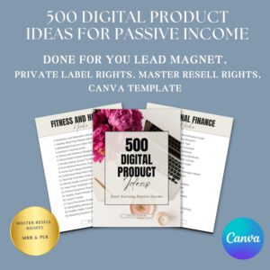 500 Digital Product Ideas | Content & Creative Ideas Bundle